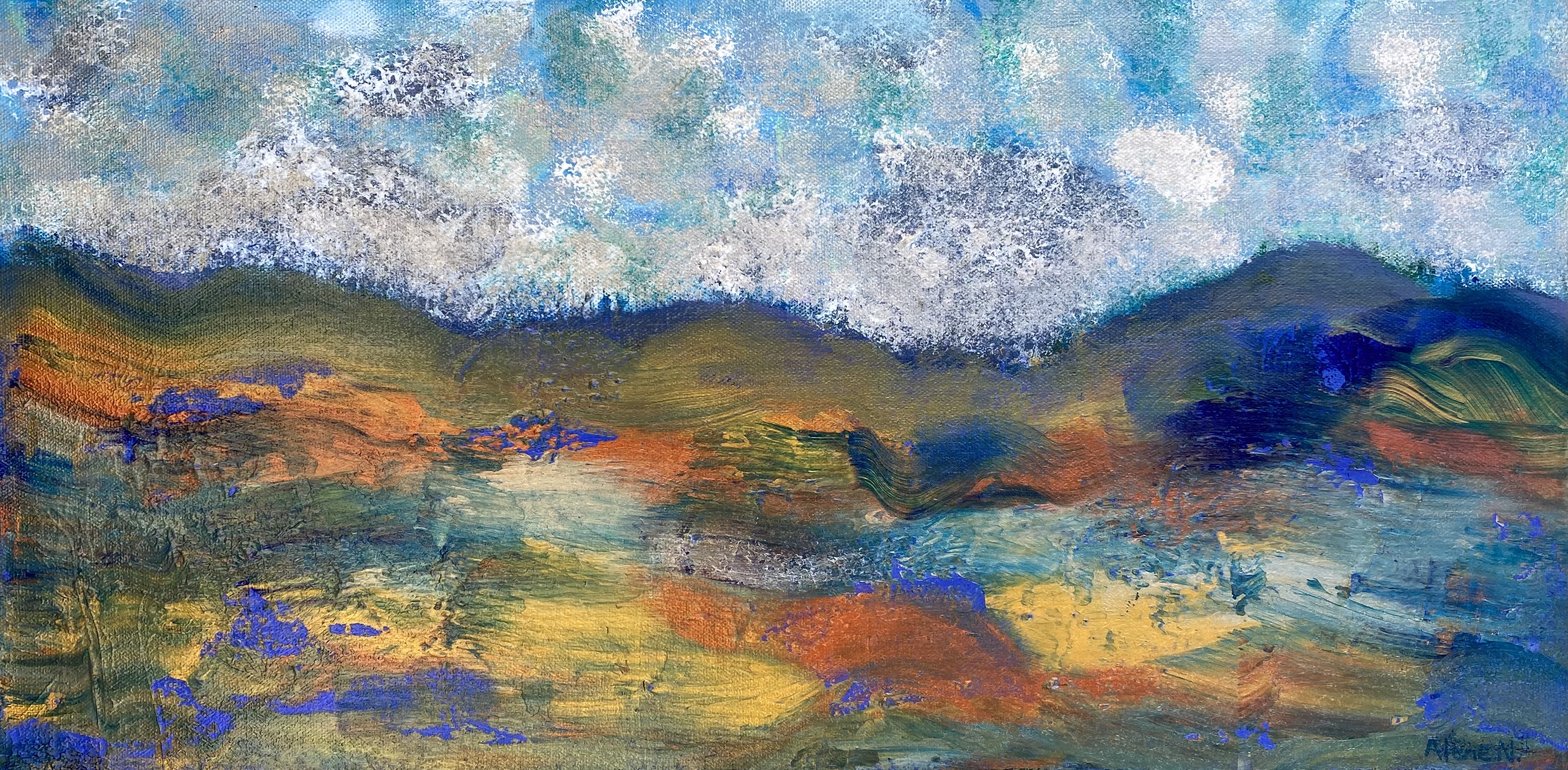 Between Rains — acrylic painting by Alene Nitzky, private collection Fort Collins, Colorado