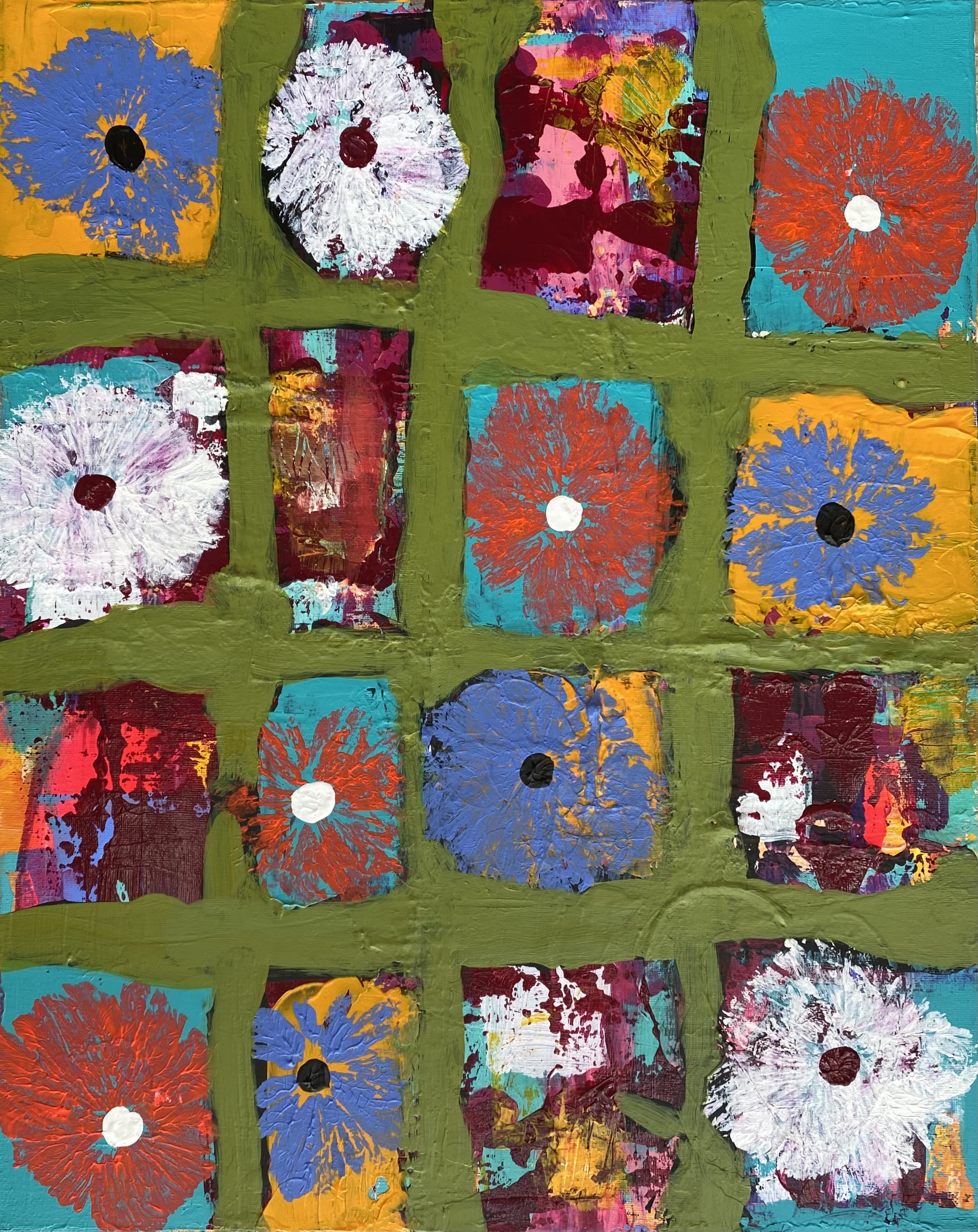Calendar of Moods — acrylic painting by Alene Nitzky, private collection Islip, New York